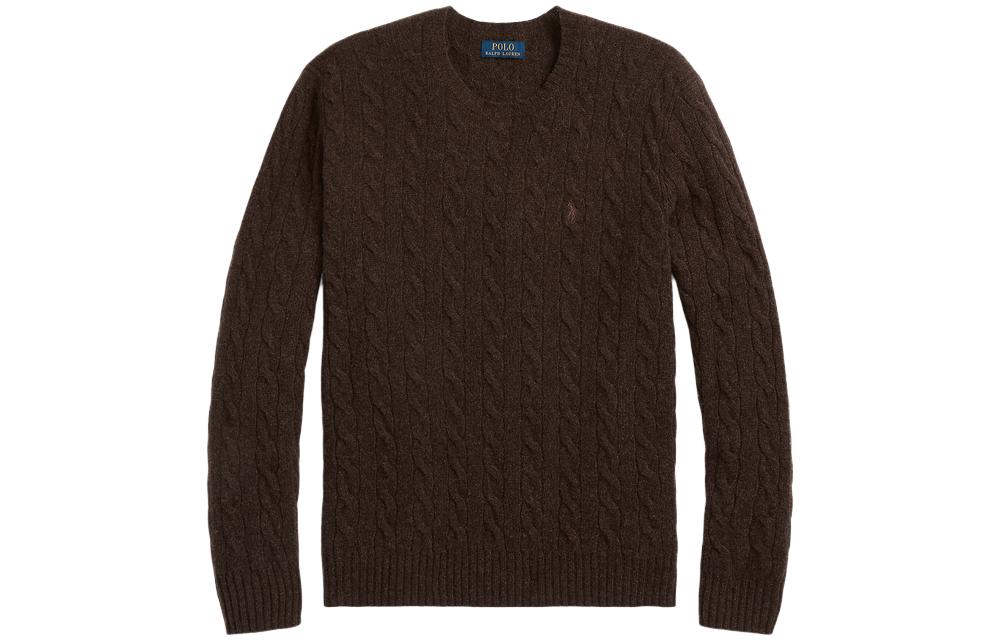 Polo Ralph Lauren FW23  Casual Solid Crewneck Sweater Brown MNPOSWE16821636-200 圖 2