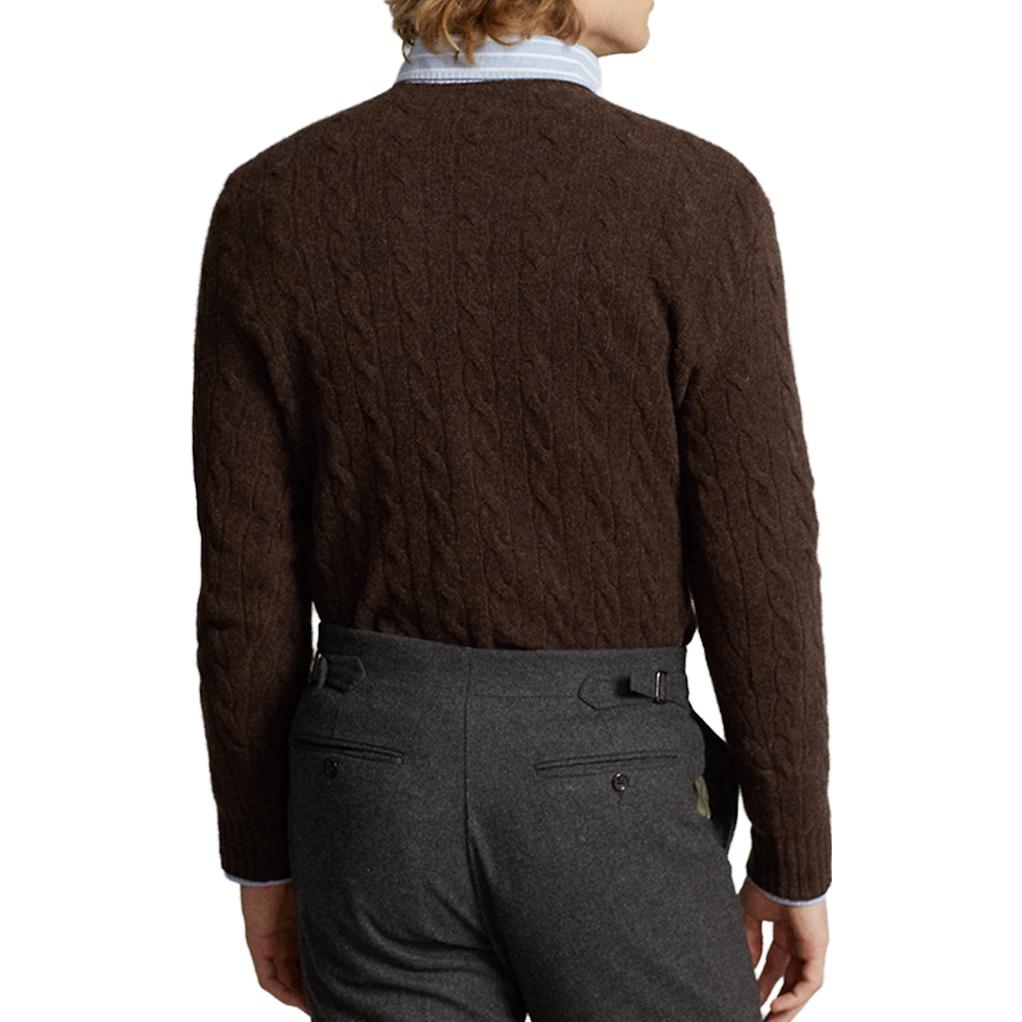 Polo Ralph Lauren FW23  Casual Solid Crewneck Sweater Brown MNPOSWE16821636-200 圖 4