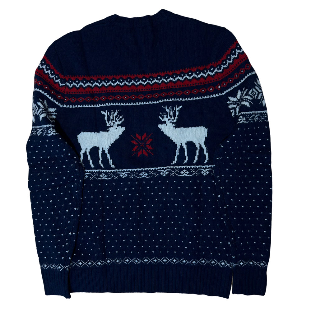 Polo Ralph Lauren FW23  Christmas Reindeer Wool Sweater - Navy Blue. 710858358-001 圖 3