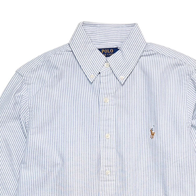 Polo Ralph Lauren FW23  Color-Block Striped Long-Sleeve Shirt Blue 710615871-001 圖 7