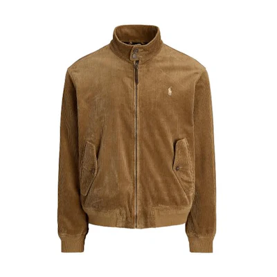 Polo Ralph Lauren FW23 Corduroy Harrington Jacket Khaki Long Sleeve Casual MNPOOTW16021-203