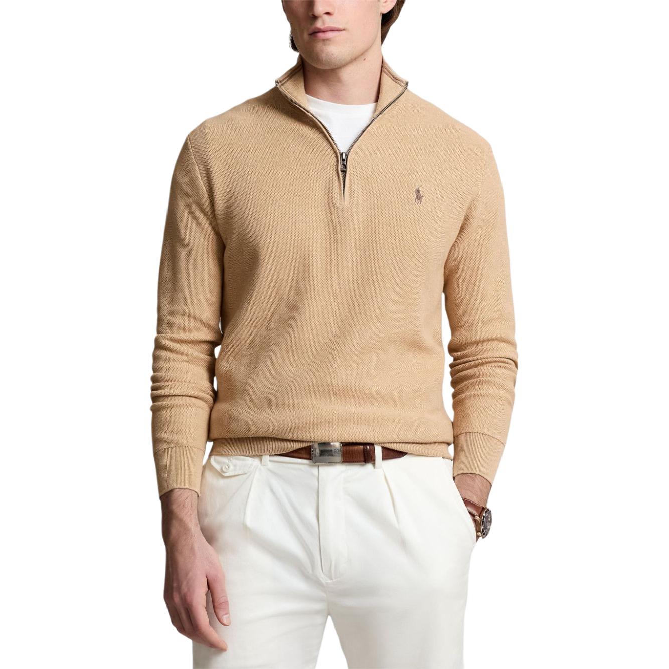 Polo Ralph Lauren FW23  Embroidered Logo Knit Turtleneck Sweater Light Brown 710932304-500 圖 5