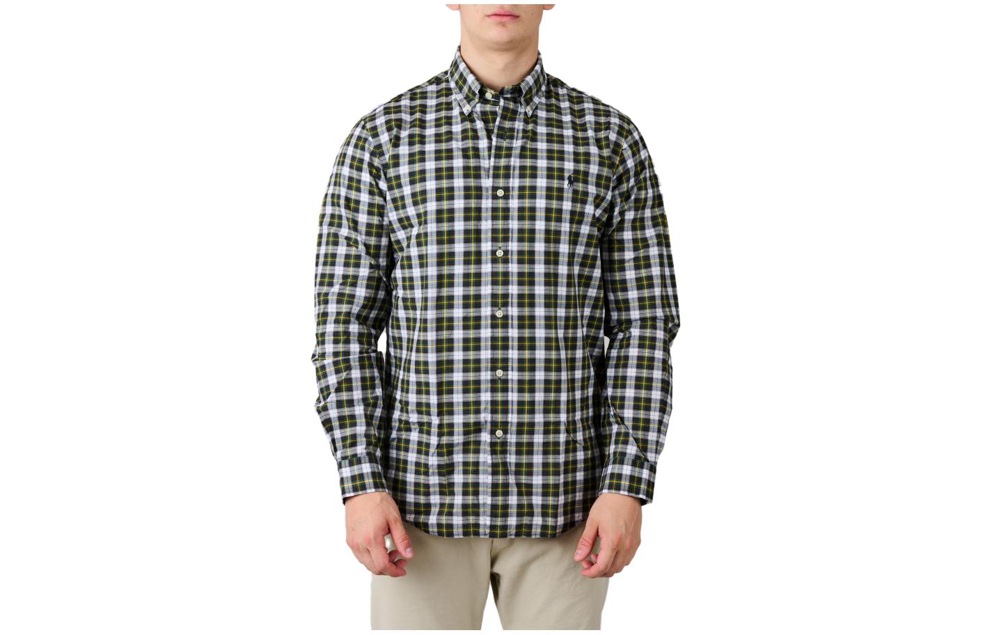 Polo Ralph Lauren FW23  Green Plaid Button-Up Shirt. 710922259-003