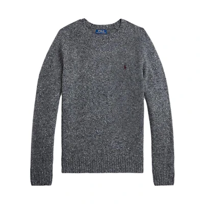Polo Ralph Lauren FW23 Grey Crewneck Sweater with Solid Color Logo. MNPOSWE16821624-020