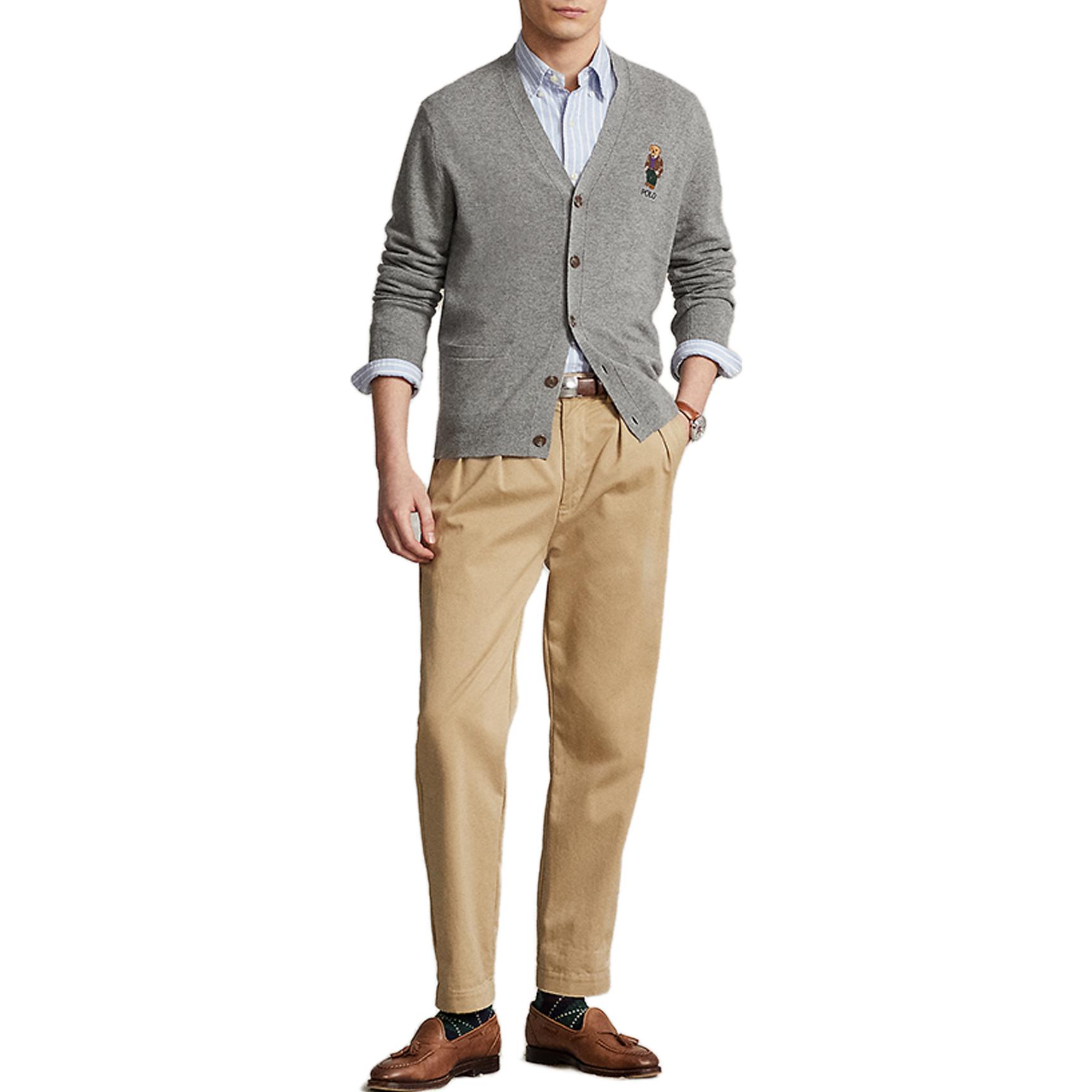 Polo Ralph Lauren FW23  Grey Logo Embroidered Knit Cardigan. MNPOSWE16821668-020 圖 3