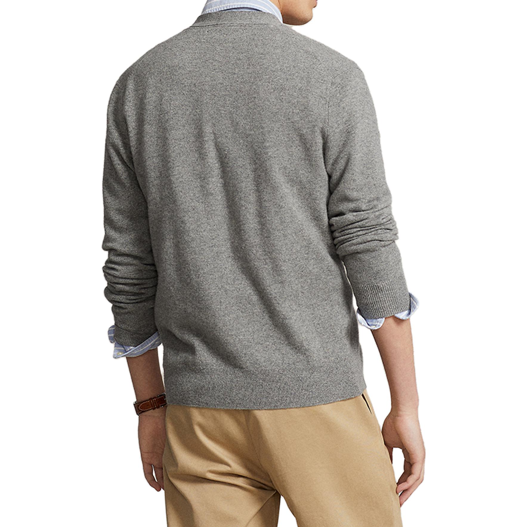 Polo Ralph Lauren FW23  Grey Logo Embroidered Knit Cardigan. MNPOSWE16821668-020 圖 4