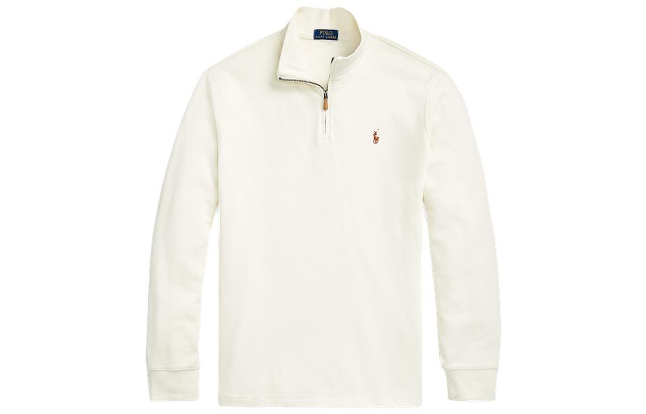 Polo Ralph Lauren FW23  Half-Turtleneck Pullover Sweatshirt White. MNPOKNI16822279-101