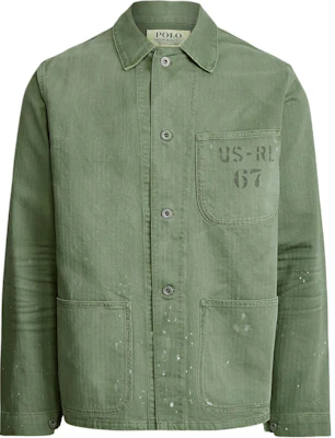 Polo Ralph Lauren FW23 Jaket Herringbone Lengan Panjang Warna Hijau Olive. MNPOOTW16020752-300 Order Polo Ralph Lauren FW23 Jaket Herringbone Lengan Panjang Warna Hijau Olive. MNPOOTW16020752-300