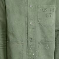 Details for Polo Ralph Lauren FW23 橄欖綠人字紋長袖外套 MNPOOTW16020752-300