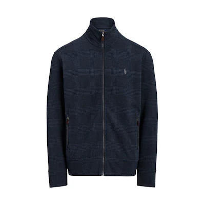 Polo Ralph Lauren FW23 Logo Embroidered Navy Blue Knit Jacket. MNPOKNI16823155-410