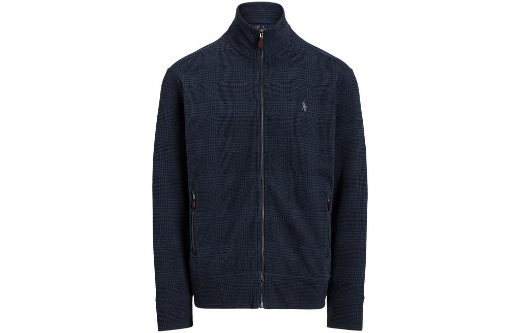 Order Polo Ralph Lauren FW23  Logo Embroidered Navy Blue Knit Jacket. MNPOKNI16823155-410