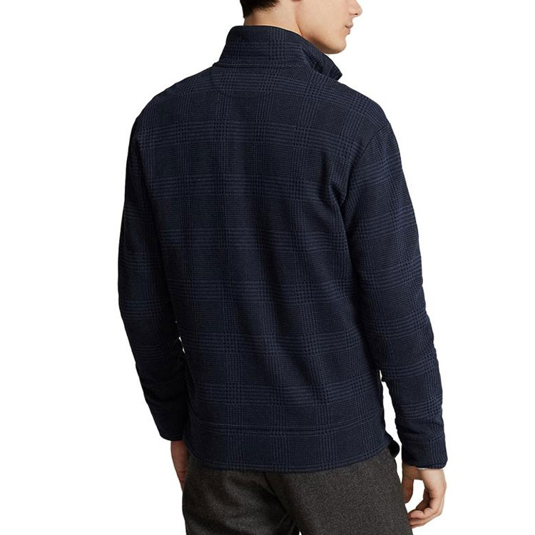 Purchase Polo Ralph Lauren FW23  Logo Embroidered Navy Blue Knit Jacket. MNPOKNI16823155-410
