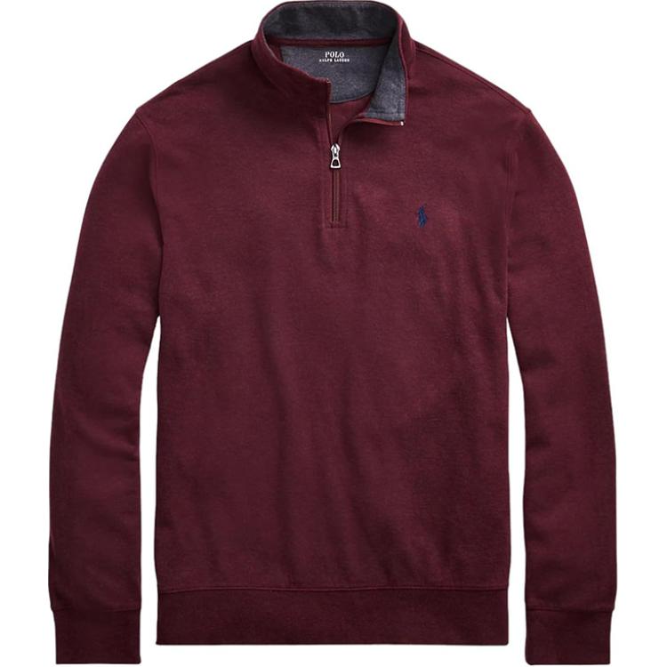 Polo Ralph Lauren FW23  Logo Embroidered Stand Collar Sweatshirt Maroon. 710812963-040 圖 2
