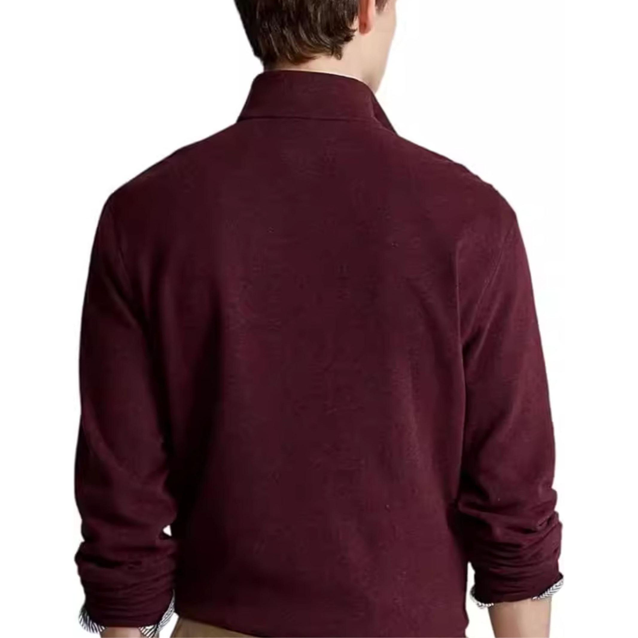 Polo Ralph Lauren FW23  Logo Embroidered Stand Collar Sweatshirt Maroon. 710812963-040 圖 4