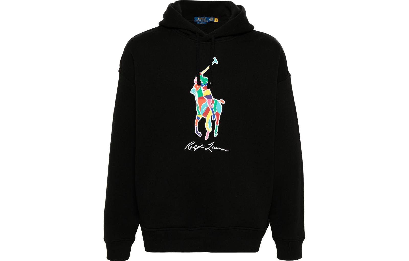 Order Polo Ralph Lauren FW23 黑色长袖连帽衫_LOGO款式卫衣。 710926613-002