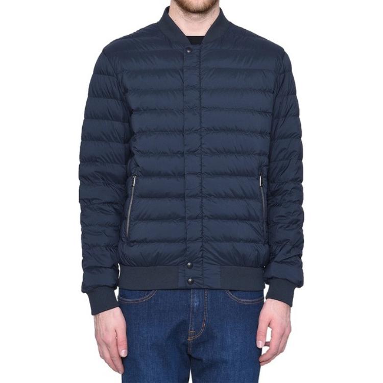 Shop Polo Ralph Lauren FW23 Jaket Baseball Kerah Navy Blue Solid. 710813403-001