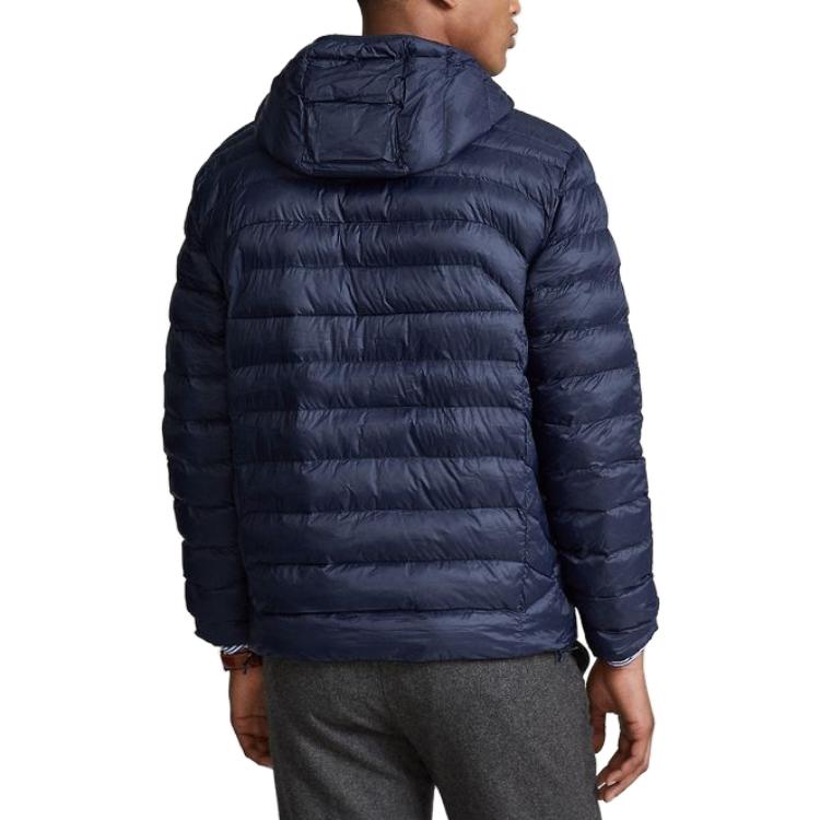 Polo Ralph Lauren FW23  Navy Blue Solid Logo Embroidered Zip Hoodie Jacket. MNPOOTW16021129-410 圖 4