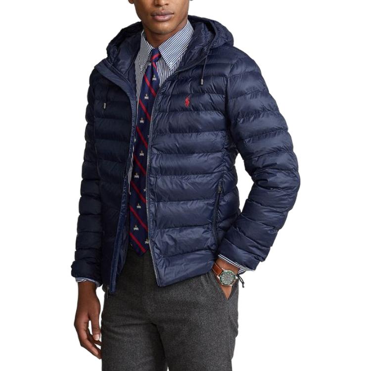 Polo Ralph Lauren FW23  Navy Blue Solid Logo Embroidered Zip Hoodie Jacket. MNPOOTW16021129-410 圖 5