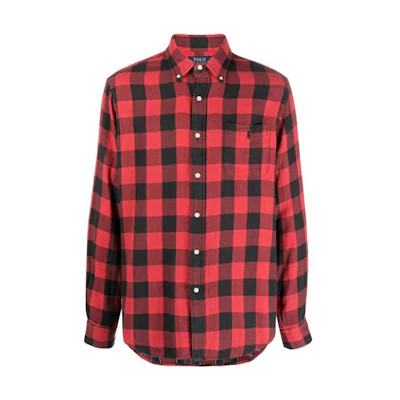 Polo Ralph Lauren FW23 Red Plaid Long-Sleeve Casual Shirt. 710922250-003
