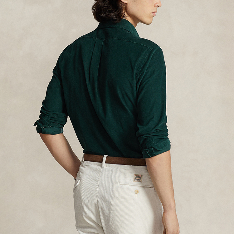 Polo Ralph Lauren FW23  Solid Color Button-Up Long Sleeve Shirt Green MNPOWOV16823237-300 圖 6