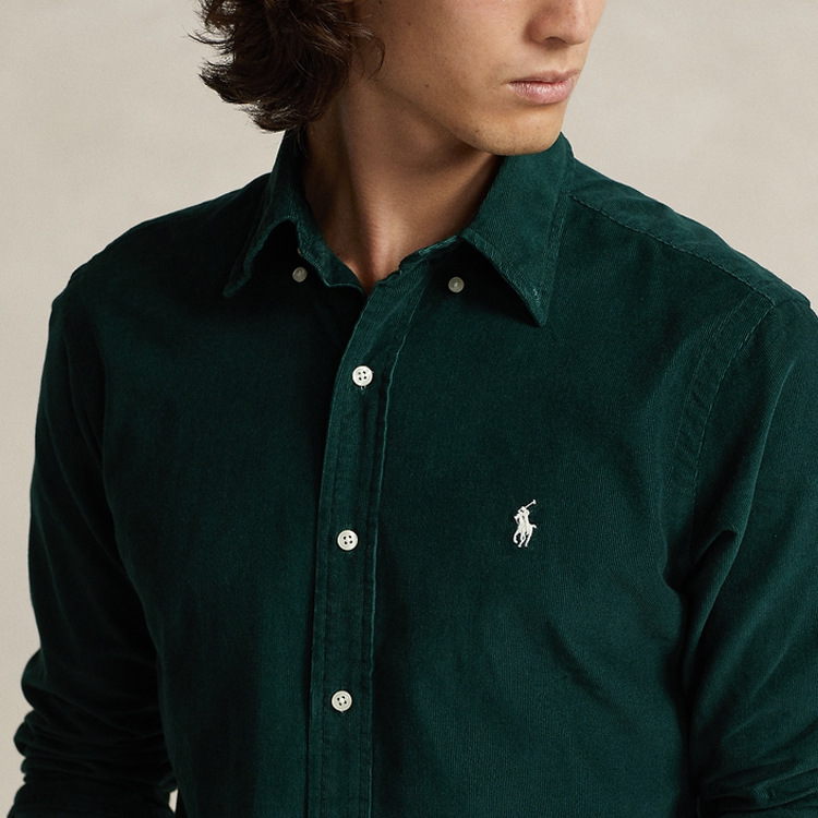 Polo Ralph Lauren FW23  Solid Color Button-Up Long Sleeve Shirt Green MNPOWOV16823237-300 圖 7