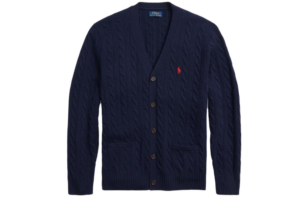 Polo Ralph Lauren FW23  Solid Color Casual Knit Cardigan Long Sleeve Sweater MNPOSWE16821675-200 圖 7