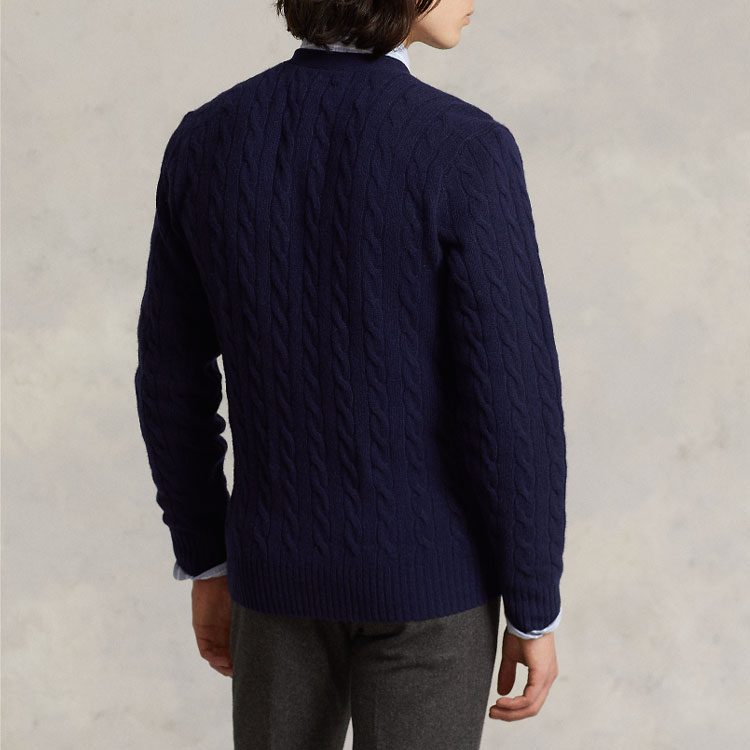 Polo Ralph Lauren FW23  Solid Color Casual Knit Cardigan Long Sleeve Sweater MNPOSWE16821675-200 圖 10