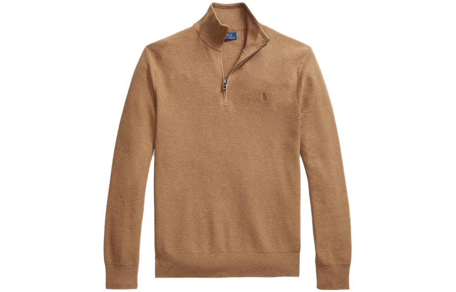 Polo Ralph Lauren FW23  Solid Half-Zip Knit Sweater Brown. MNPOSWE16821697-200 圖 2