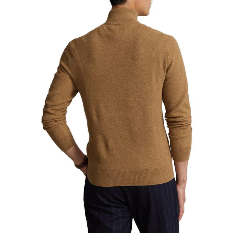 Polo Ralph Lauren FW23  Solid Half-Zip Knit Sweater Brown. MNPOSWE16821697-200 圖 4