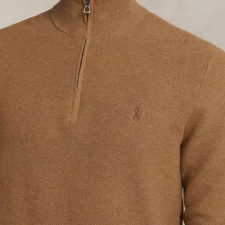 Polo Ralph Lauren FW23  Solid Half-Zip Knit Sweater Brown. MNPOSWE16821697-200 圖 7