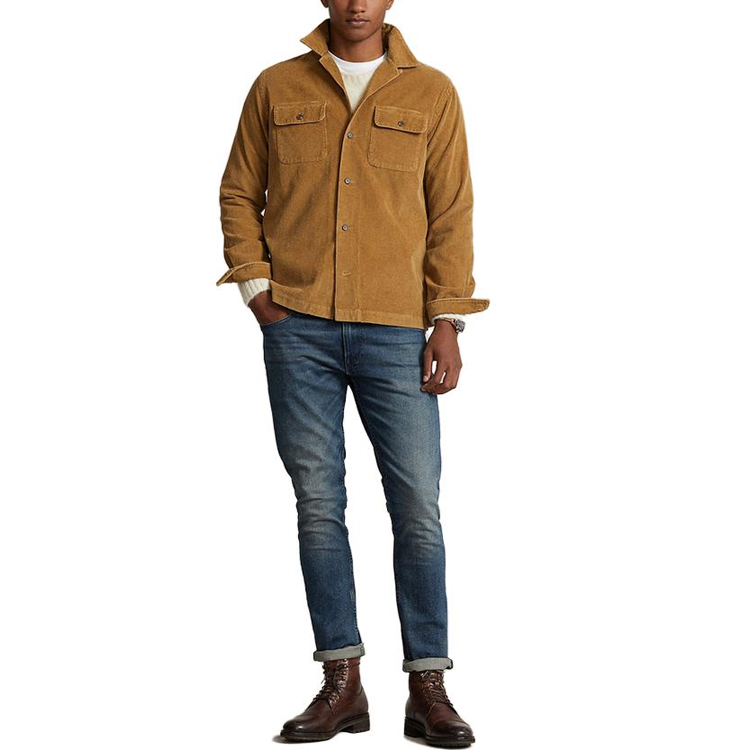 Polo Ralph Lauren FW23  Solid Single-Breasted Shirt Brown MNPOWOV16823112-270 圖 3