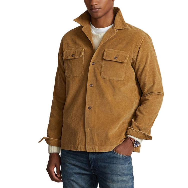 Polo Ralph Lauren FW23  Solid Single-Breasted Shirt Brown MNPOWOV16823112-270 圖 4