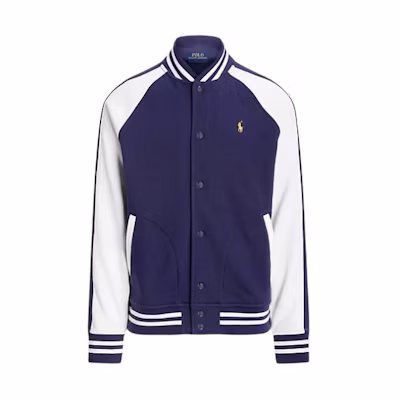 Polo Ralph Lauren FW23 Stripe Embroidered Logo Jacket - Deep Cobalt Blue. 710926910-001