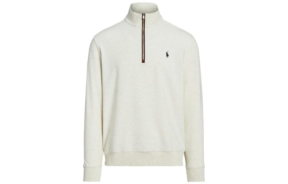 Polo Ralph Lauren FW23  White Casual Loose Half-Turtleneck Sweatshirt. MNPOKNI16823300-101