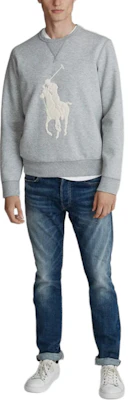 Polo Ralph Lauren FW23 Sweatshirt Lelaki Logo Kuda Besar Kelabu. MNPOKNI16820035-020 Lookbook Polo Ralph Lauren FW23 Sweatshirt Lelaki Logo Kuda Besar Kelabu. MNPOKNI16820035-020