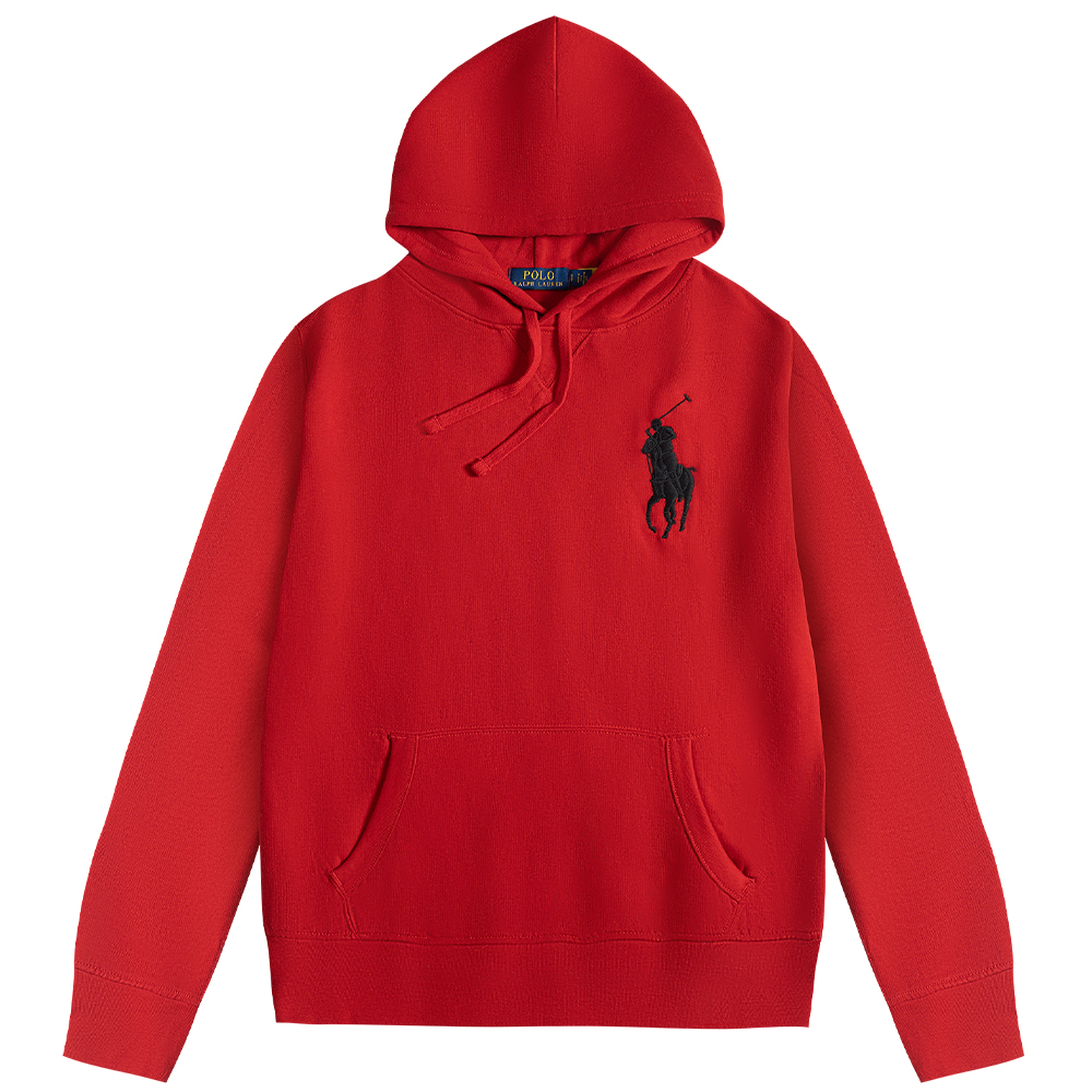 Polo Ralph Lauren FW23 Big Pony Logo Embroidered Red Hoodie for Men 710790622-010