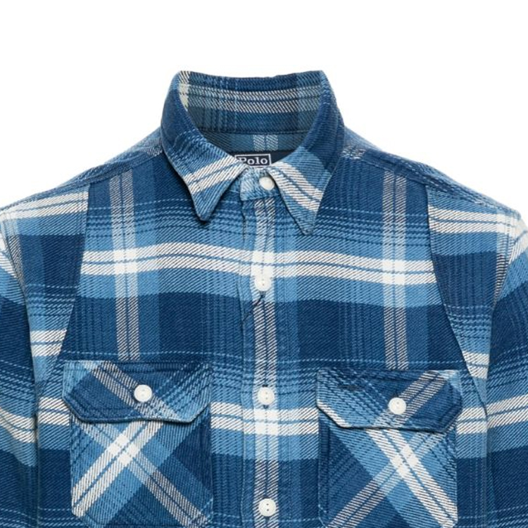 Polo Ralph Lauren FW23 Blue Plaid Print Button-Up Long Sleeve Shirt Men. 710925322-001 圖 6