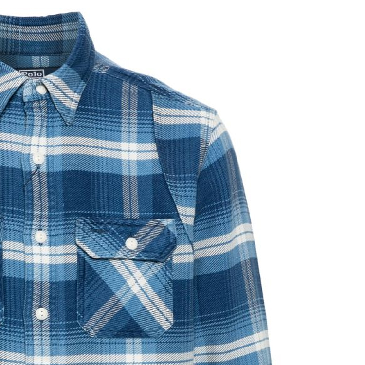 Polo Ralph Lauren FW23 Blue Plaid Print Button-Up Long Sleeve Shirt Men. 710925322-001 圖 7