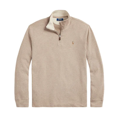 Polo Ralph Lauren FW23 Brown Pullover Sweatshirt with Logo Embroidery. MNPOKNI16823251-200
