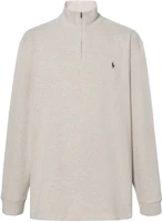 Polo Ralph Lauren FW23 Classic Embroidered Logo Half-Zip Oatmeal Sweatshirt Men 710635035-039 Polo Ralph Lauren FW23 Classic Embroidered Logo Half-Zip Oatmeal Sweatshirt Men 710635035-039