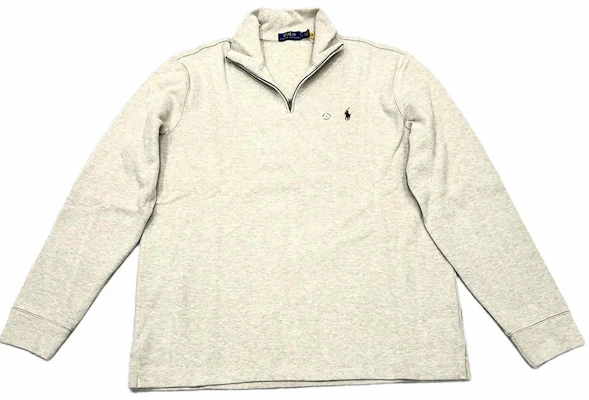 Polo Ralph Lauren FW23 Half-Zip Sweatshirt Pria Logo Bordir Klasik Oatmeal. 710635035-039 Order Polo Ralph Lauren FW23 Half-Zip Sweatshirt Pria Logo Bordir Klasik Oatmeal. 710635035-039