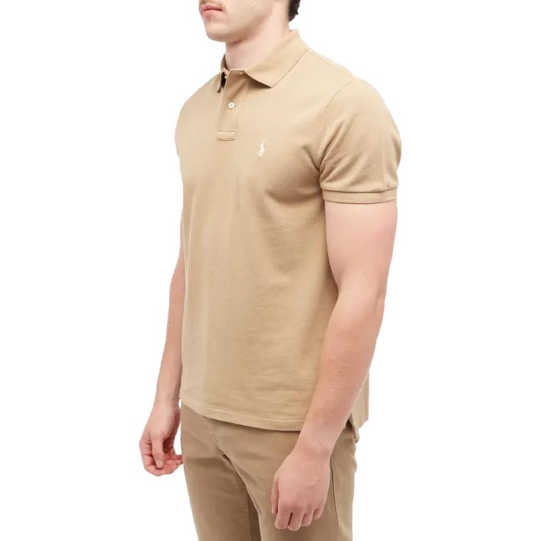 Polo Ralph Lauren FW23 Custom Slim Fit Embroidered Logo Polo Shirt Brown Mens. 710680784-332 圖 3