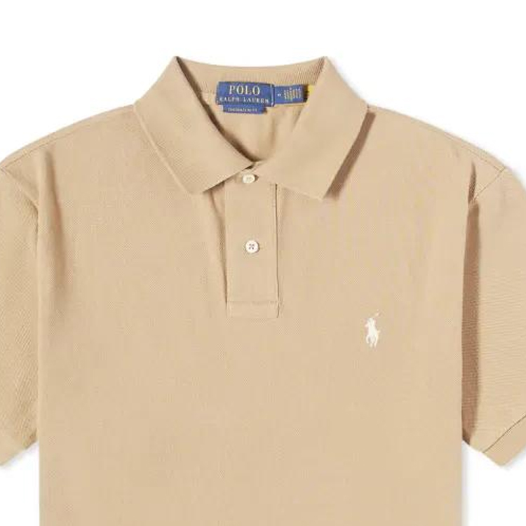 Polo Ralph Lauren FW23 Custom Slim Fit Embroidered Logo Polo Shirt Brown Mens. 710680784-332 圖 5