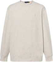 Polo Ralph Lauren FW23 Embroidered Logo Crewneck Fleece Sweatshirt Men Beige 710790783-011 Polo Ralph Lauren FW23 Embroidered Logo Crewneck Fleece Sweatshirt Men Beige 710790783-011