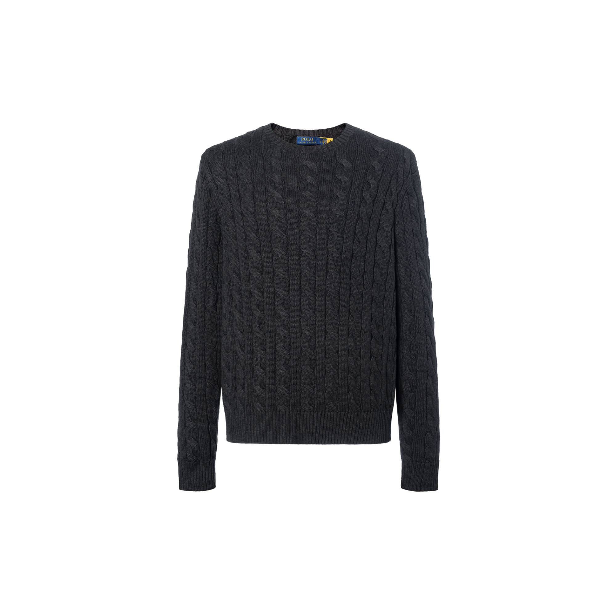 Buy Polo Ralph Lauren FW23 灰色Logo刺繡毛衣圓領線衫電織經典款式。 710918998-019