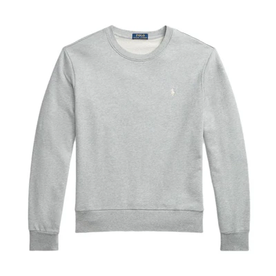 Polo Ralph Lauren FW23 Grey Crewneck Sweatshirt with Logo Embroidery for Men. MNPOKNI16823167-020