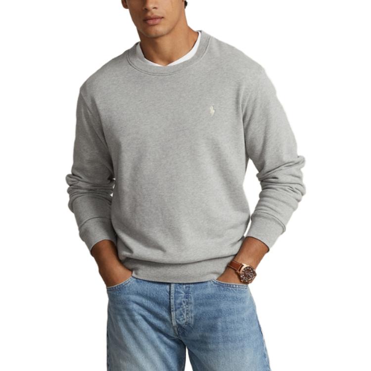 Polo Ralph Lauren FW23 Grey Crewneck Sweatshirt with Logo Embroidery for Men. MNPOKNI16823167-020 圖 4