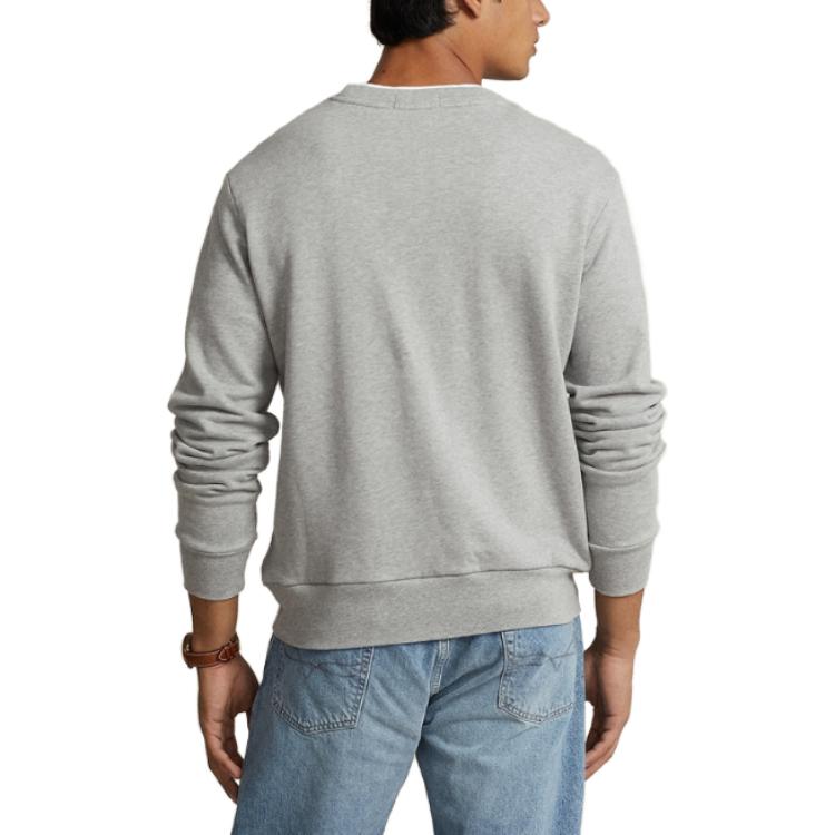 Polo Ralph Lauren FW23 Grey Crewneck Sweatshirt with Logo Embroidery for Men. MNPOKNI16823167-020 圖 5