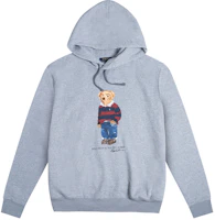 Polo Ralph Lauren FW23 Grey Hoodie with Bear Logo and Fleece Lining 710790597-002 Polo Ralph Lauren FW23 Grey Hoodie with Bear Logo and Fleece Lining 710790597-002