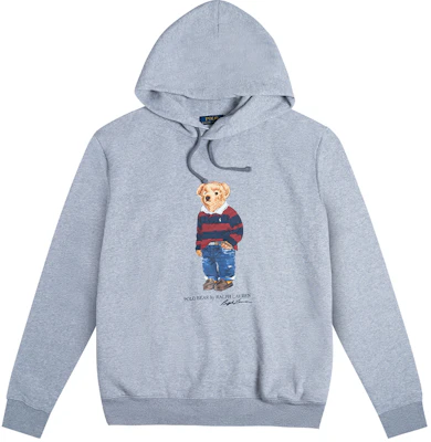 Polo Ralph Lauren FW23 灰色熊标徽标羊羔绒连帽衫 710790597-002 Order Polo Ralph Lauren FW23 灰色熊标徽标羊羔绒连帽衫 710790597-002